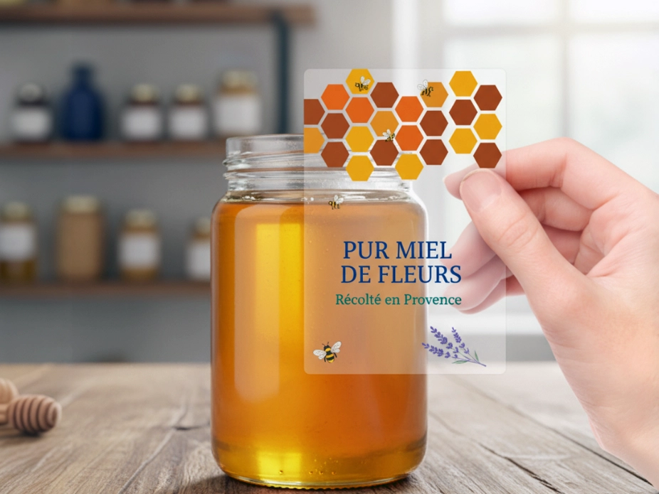 Étiquettes transparentes personnalisées