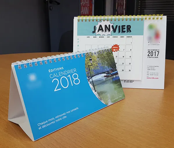 Calendrier chevalet 100% personnalisable - Margy Imprimeur Conseil